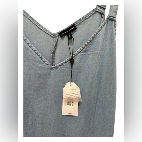 ✨ NWT Universal Standard Tencel Chambray Flutter Hem Dress - Morning Blue - Picture 10 of 17